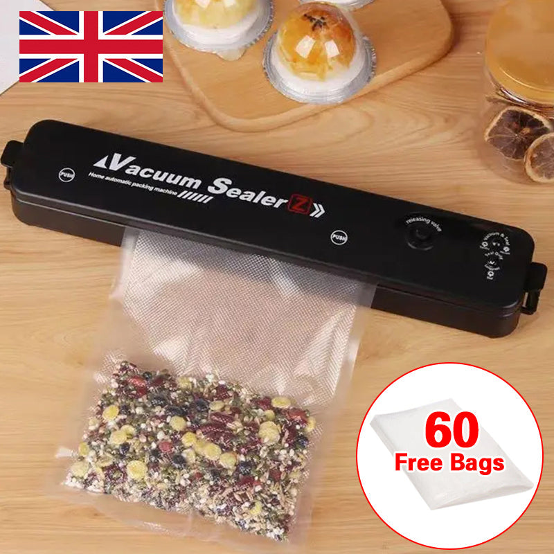 Vacuum Food Sealer Automatic Manual Sealer Dry Wet Pack Machine With 60 Bags UK