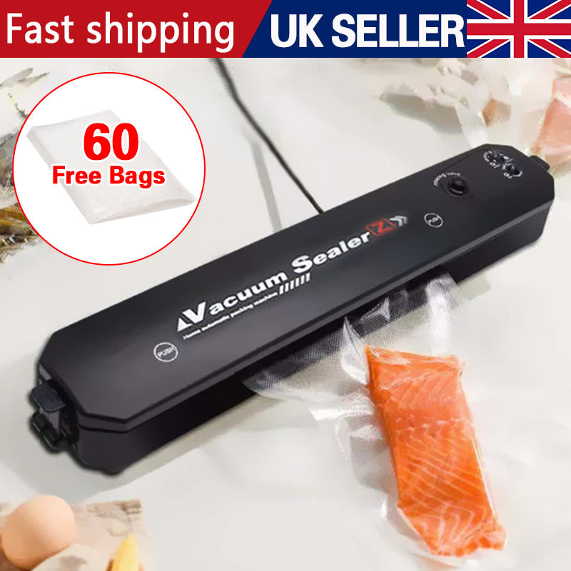 Vacuum Food Sealer Automatic Manual Sealer Dry Wet Pack Machine With 60 Bags UK