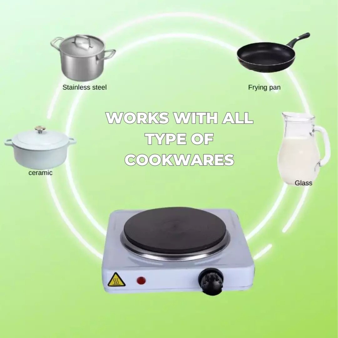 1 0 0 0 W Electric Portable Kitchen Single Hot Plate Hob