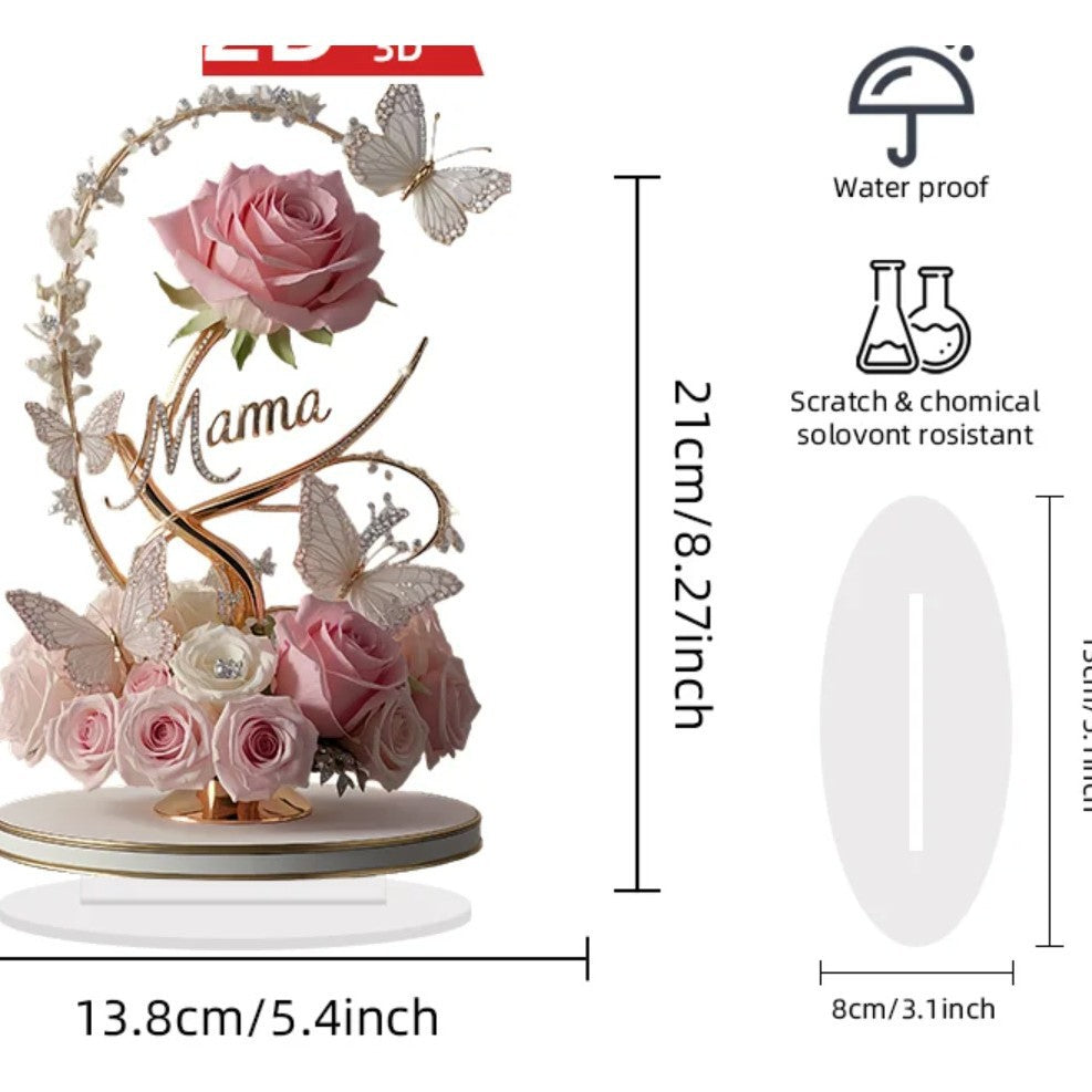 Acrylic Rose Desktop Decoration