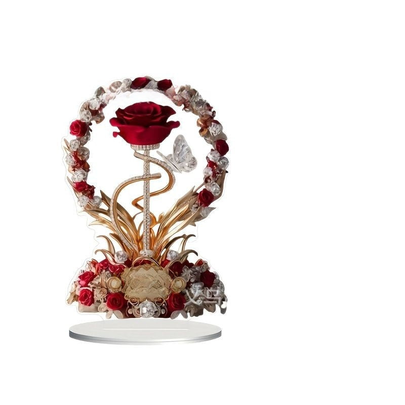 Acrylic Rose Desktop Decoration