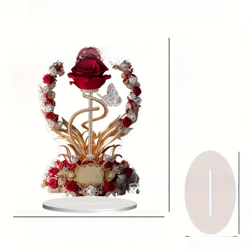 Acrylic Rose Desktop Decoration