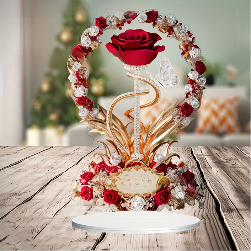 Acrylic Rose Desktop Decoration