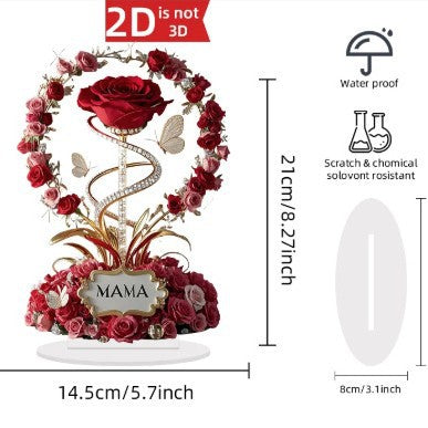 Acrylic Rose Desktop Decoration